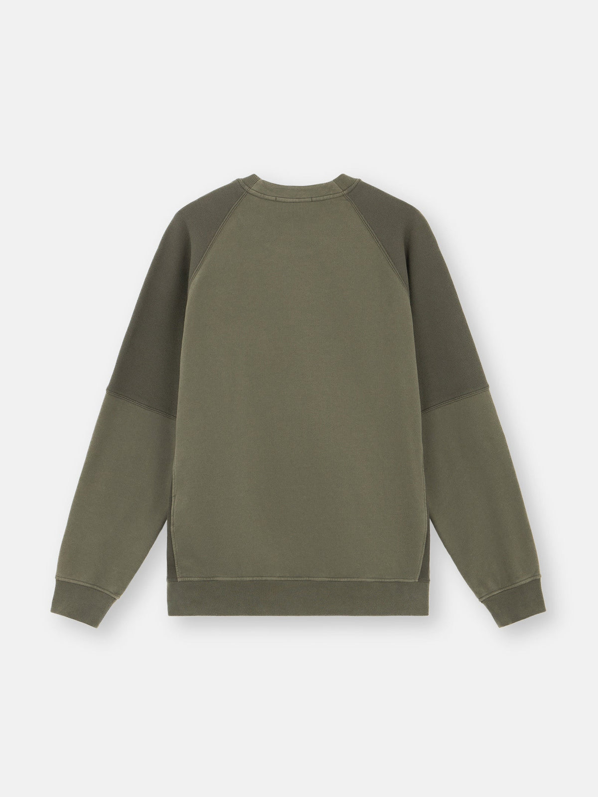 Stone Island Patch Logo Paneled Sweatshirt In Khaki