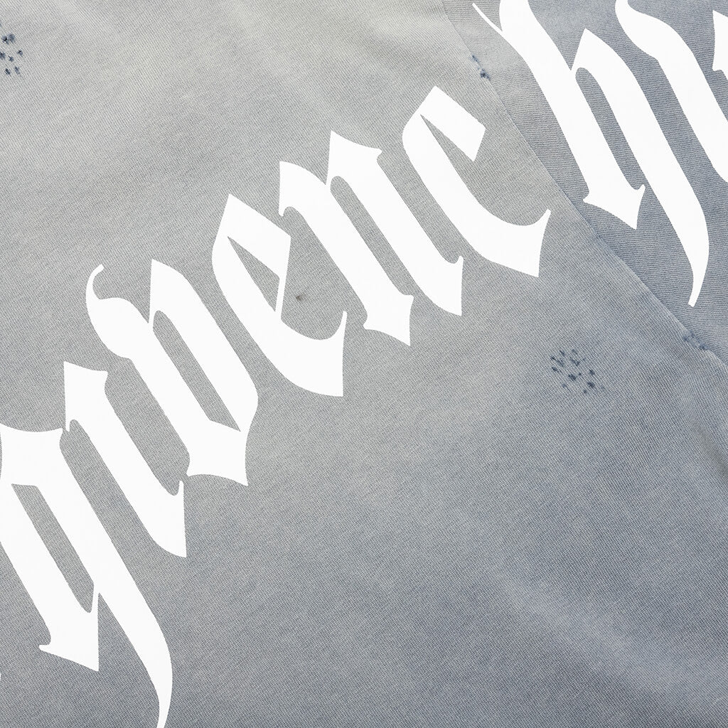 Distressed Logo T-Shirt - Military Blue
