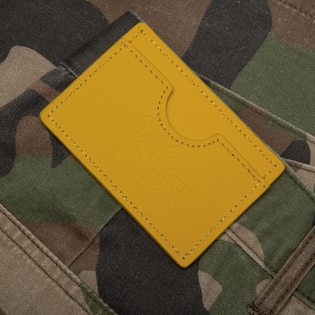 Woodland Camo Shorts - Washed Green