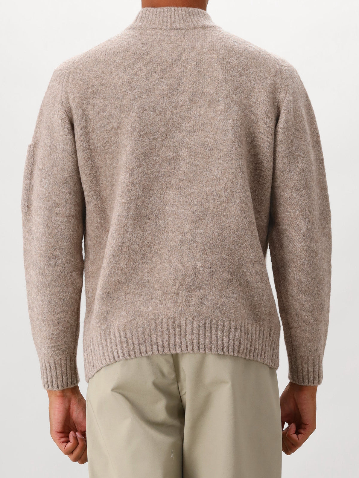 C.P. Company Gebreide Trui Beige Turtle Neck