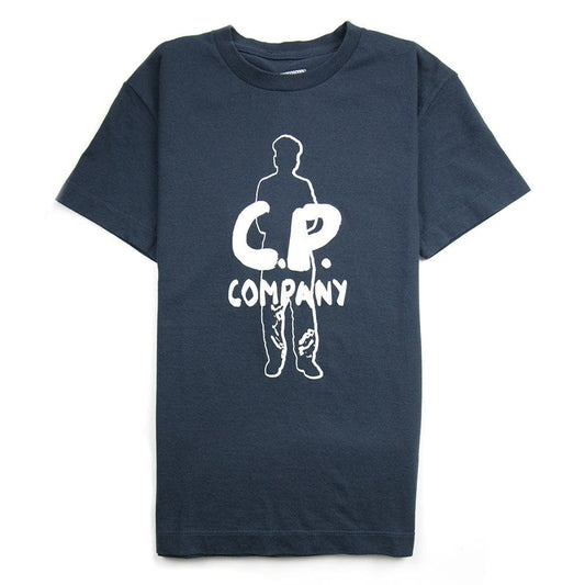 CP Company Undersixteen Outline Man T-Shirt Navy
