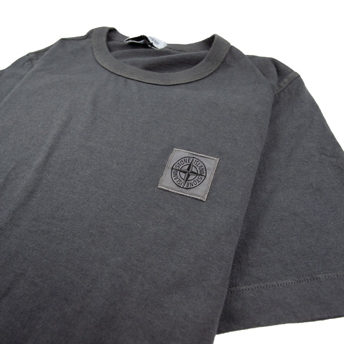 Stone Island Junior Patch Logo T-Shirt Dark Grey