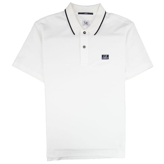 CP Company Tipped Polo Shirt White
