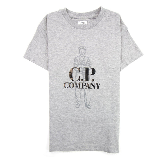 CP Company Undersixteen Worker Logo T-shirt Grey M93