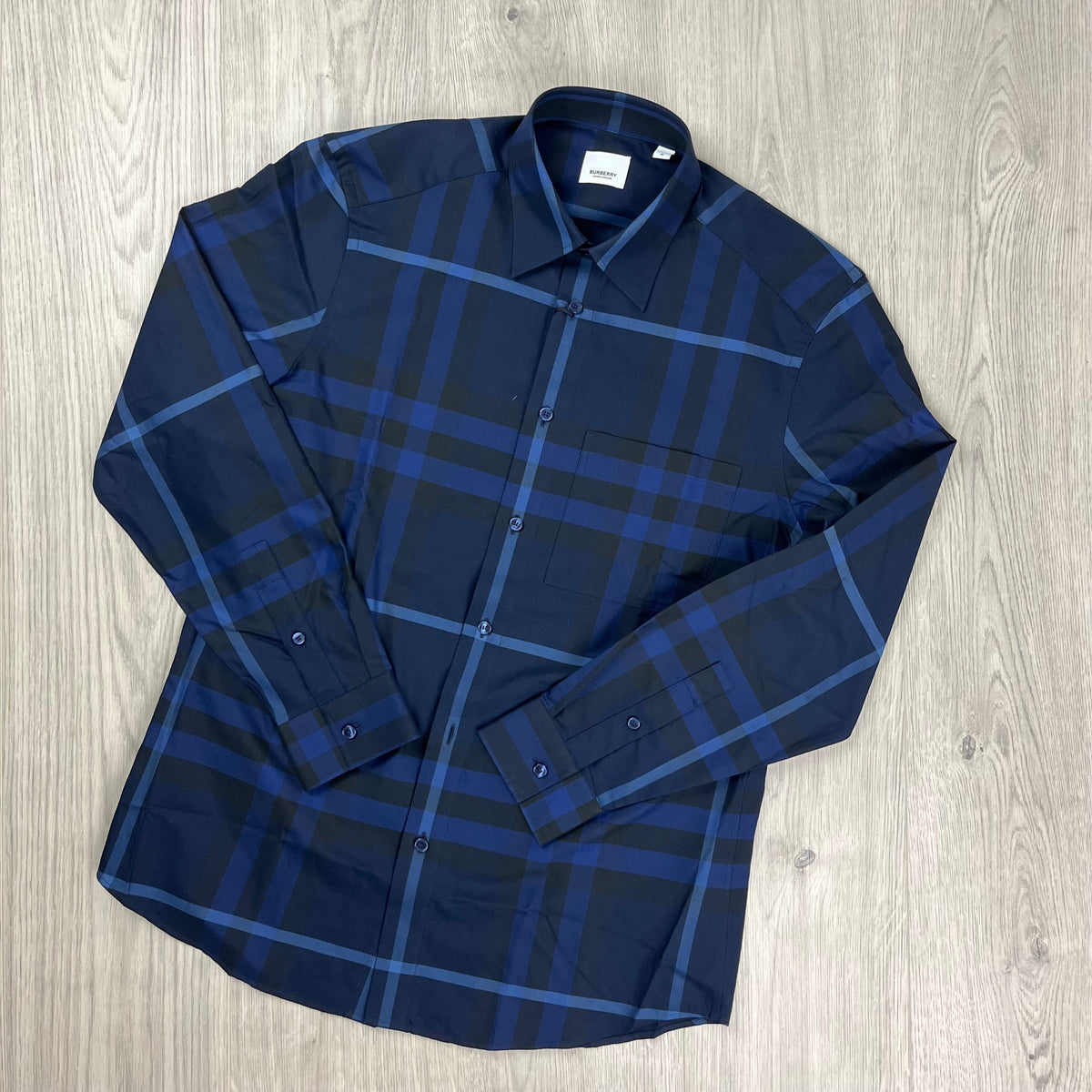 Burberry Check Shirt - Blue