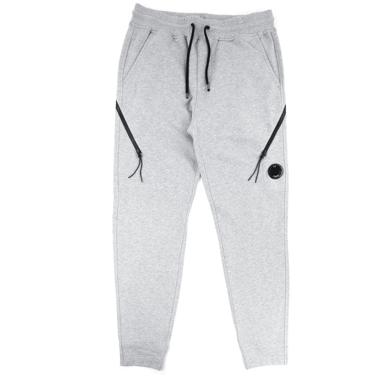 CP Company Diagonal Raised Fleece Double Zip Lens Sweatpants Grey M93