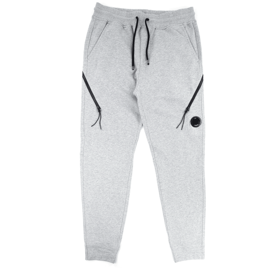 CP Company Diagonal Raised Fleece Double Zip Lens Sweatpants Grey M93