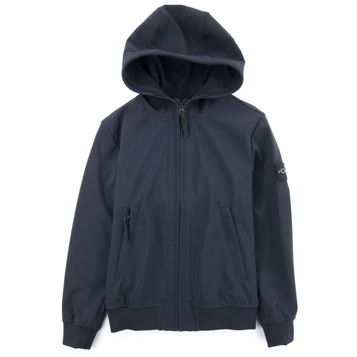 Stone Island Junior 40134 Double Stitch Soft Shell Jacket Black V0029