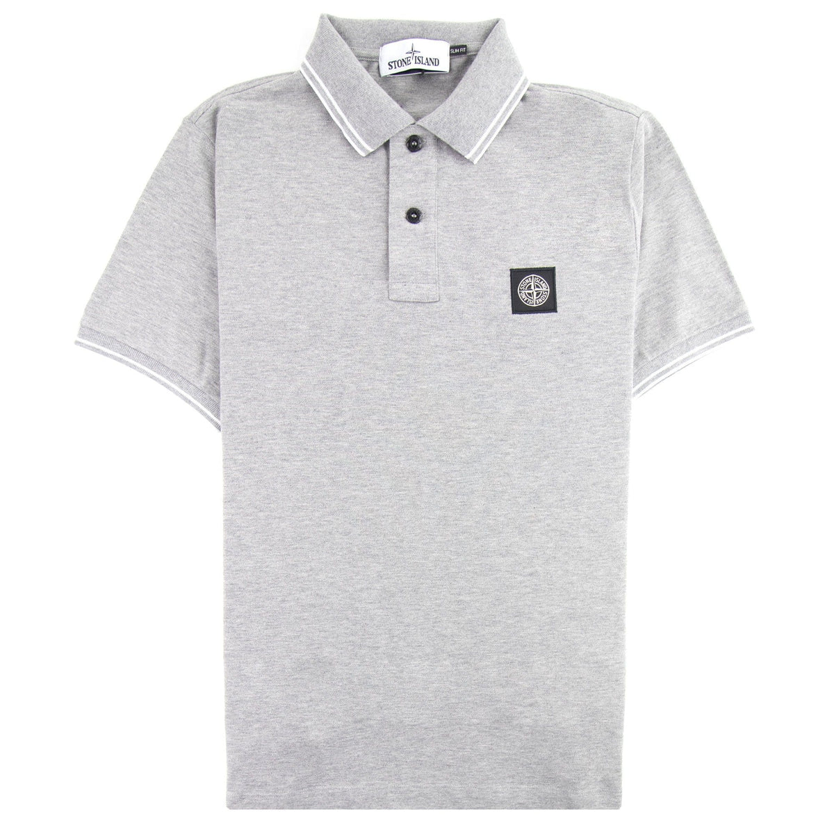 Stone Island 22s18 Slim Fit Polo Shirt Grey V0m64