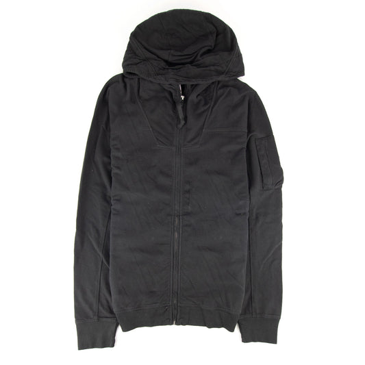 Cp Company Arm Lense Zip Up Hoody Black 999 SA30