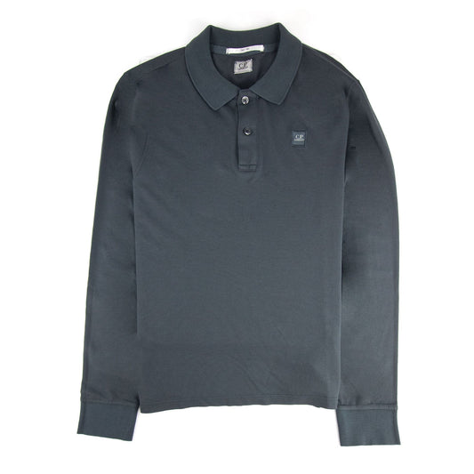 CP Company Tacting Long Sleeve Polo Dark Grey