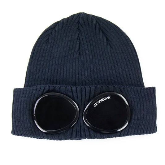 CP Company Knit Goggle Beanie Navy 888