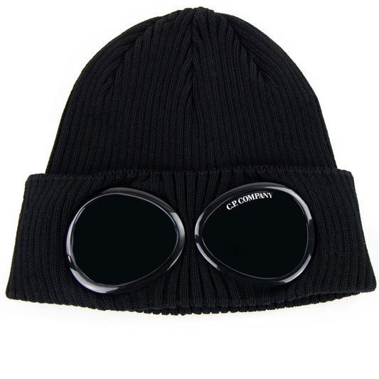 Cp Company Knit Goggle Beanie Black 999