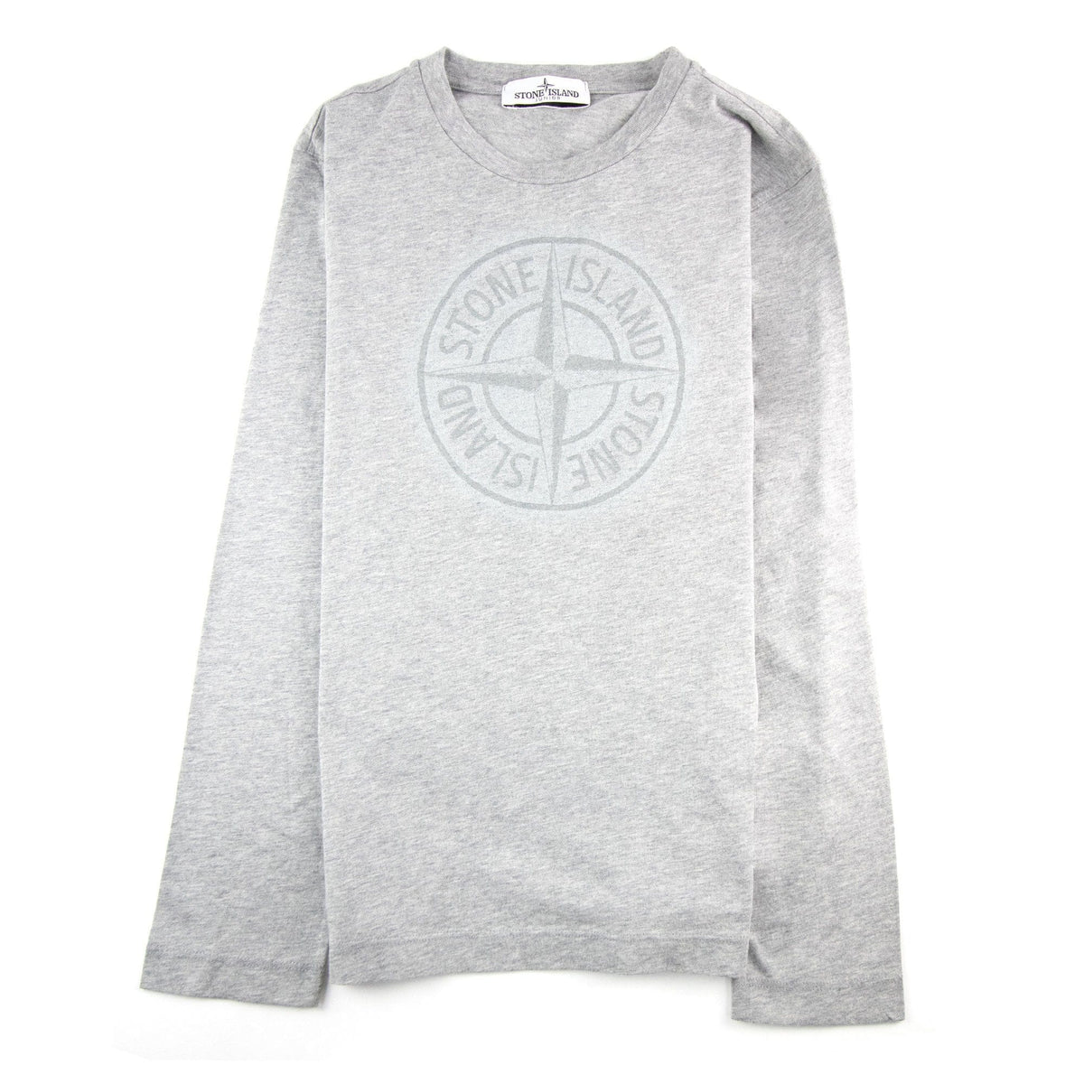 Stone Island Junior 21154 Compass L/s T Shirt Grey V1064