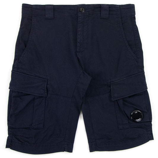 Cp Company Bermuda Cargo Stretch Sateen Shorts Navy 888