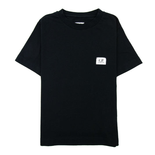 Cp Company Undersixteen Jersey 30/1 Small Patch Logo Tee Black