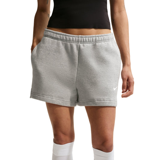 (WMNS) Nike Studio Fleece Medium Mid-Rise Shorts 'Dark Grey Heather Sail' IR8313-063