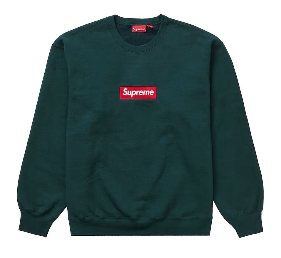 SUPREME BOX LOGO CREWNECK (FW22) DARK PINE