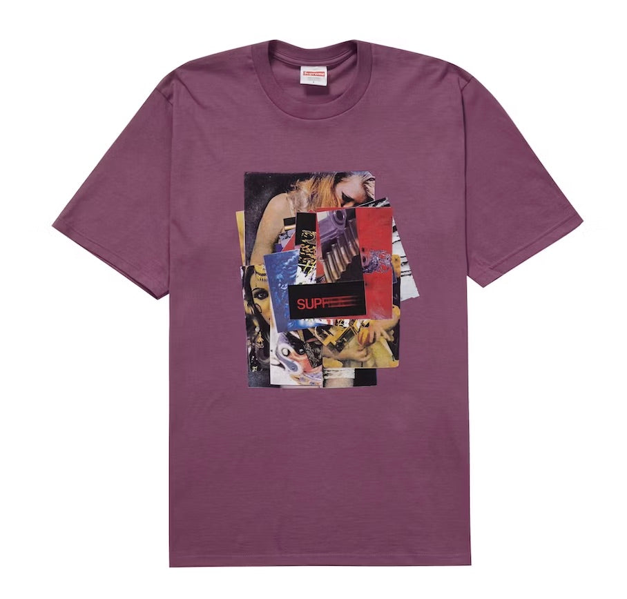 SUPREME STACK TEE PLUM