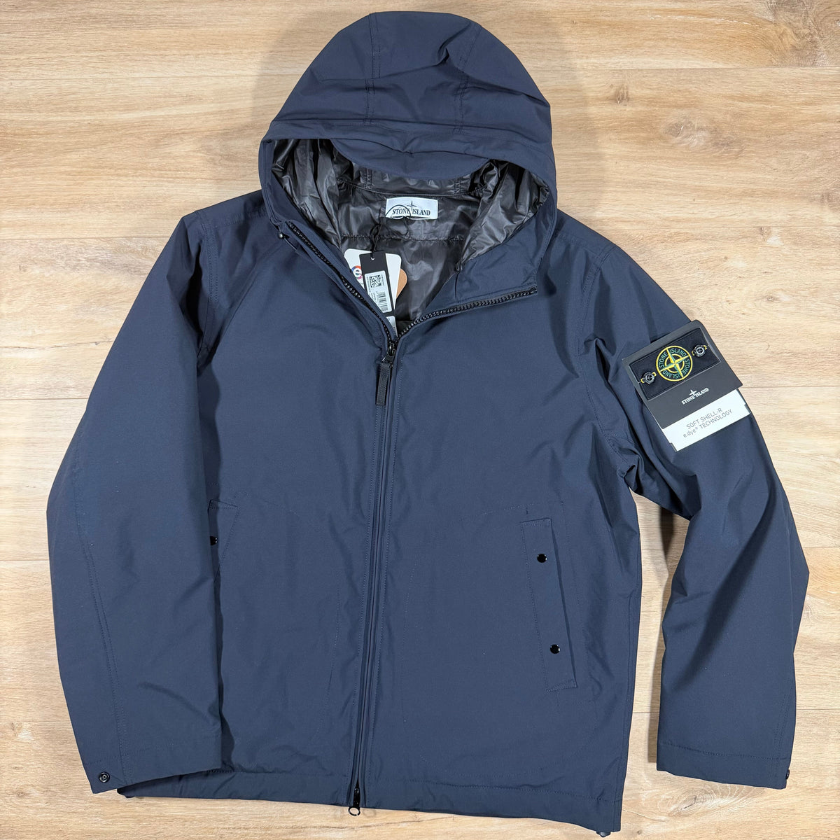 Stone Island Soft Shell-R with Primaloft Jacket in Navy