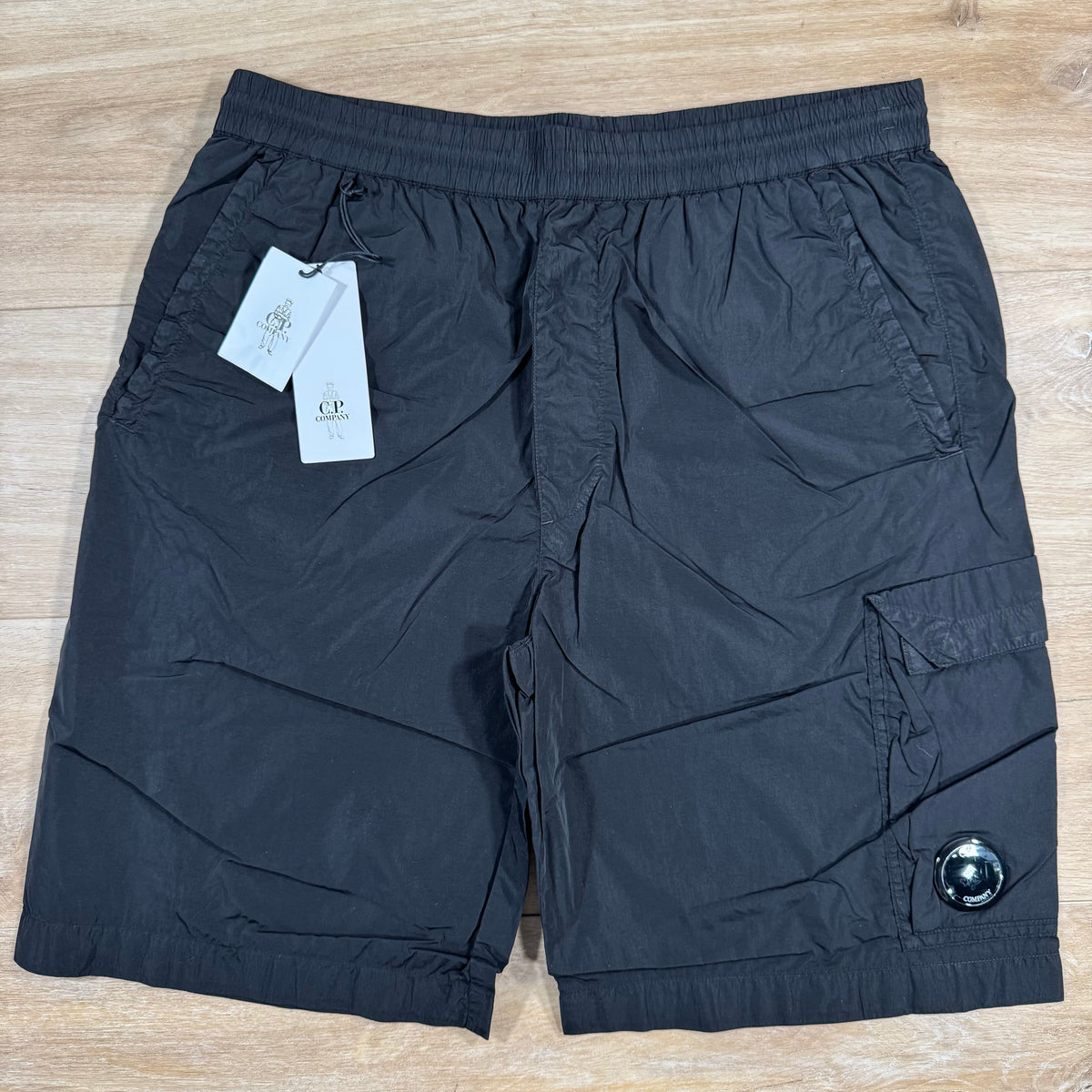CP Company Chrome-R Cargo Shorts in Black