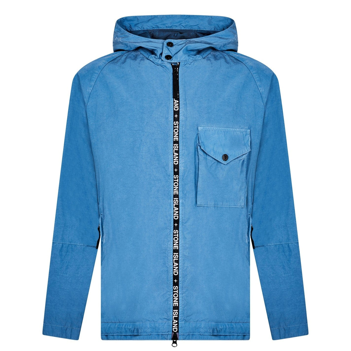 Stone Island Blue Logo Zip Jacket