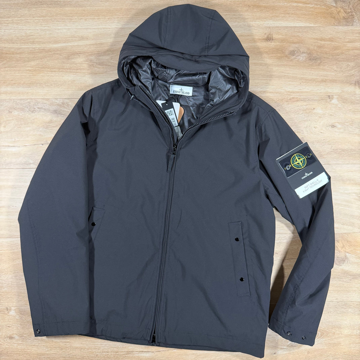 Stone Island Soft Shell-R with Primaloft Jacket in Black