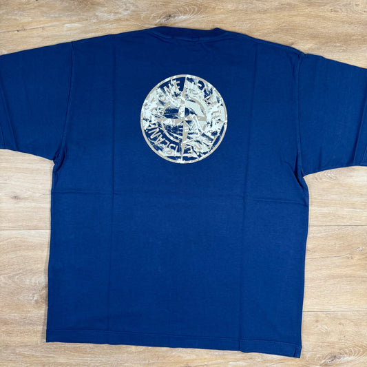 Stone Island Organic Cotton Compass Camo T-Shirt in Marine Blue