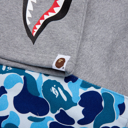 Abc Camo Side Shark Sweat Shorts - Blue