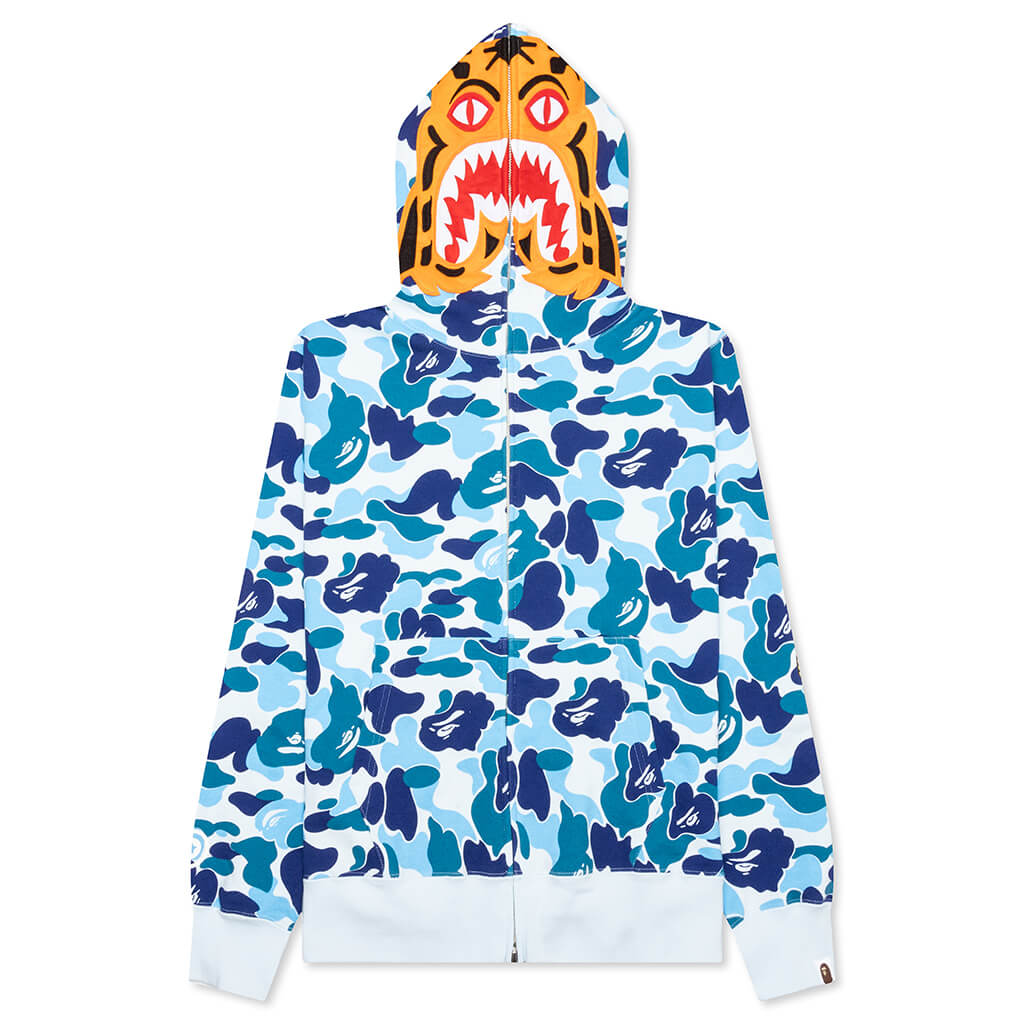 Abc Camo Tiger Full Zip Hoodie - Blue
