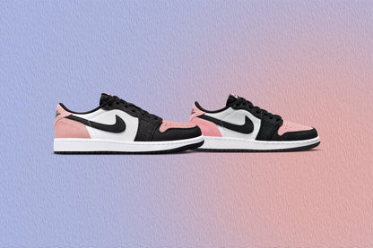 Air Jordan 1 Low OG (GS) - Black/Bleached Coral/White