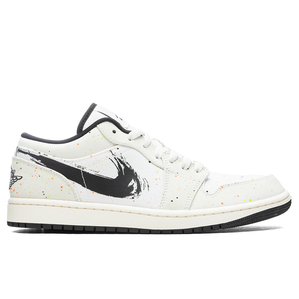 Air Jordan 1 Low SE 'Brushstroke' - Sail/Black/Total Orange