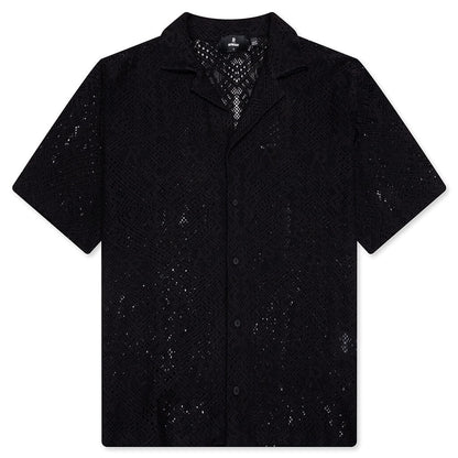 All Over Crochet Shirt - Jet Black