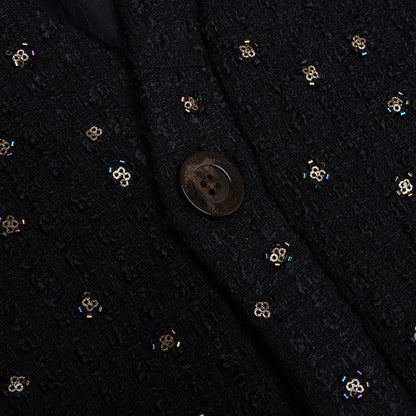 Beaded Cardigan - Black