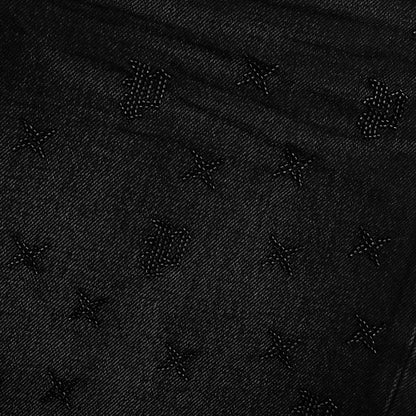 Beaded Monogram Shorts - Black