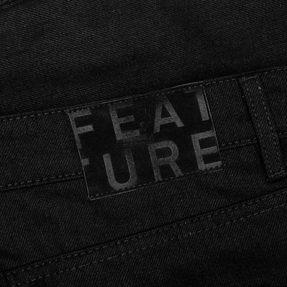 Berry Wide Denim Short - Jet Black