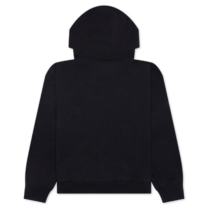 Psychedelic Boxy Fit Hoodie - Black