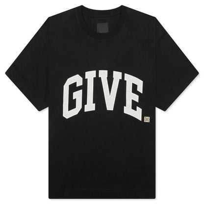 College Boxy Fit T-Shirt - Black