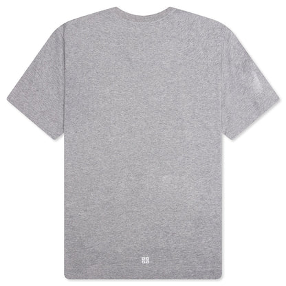 GVCY Floral Printed Crewneck T-Shirt - Light Grey Melange
