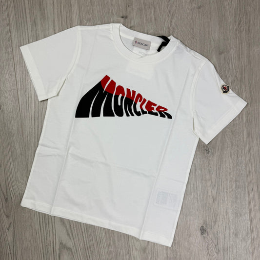 Moncler Junior Wave T-Shirt - White