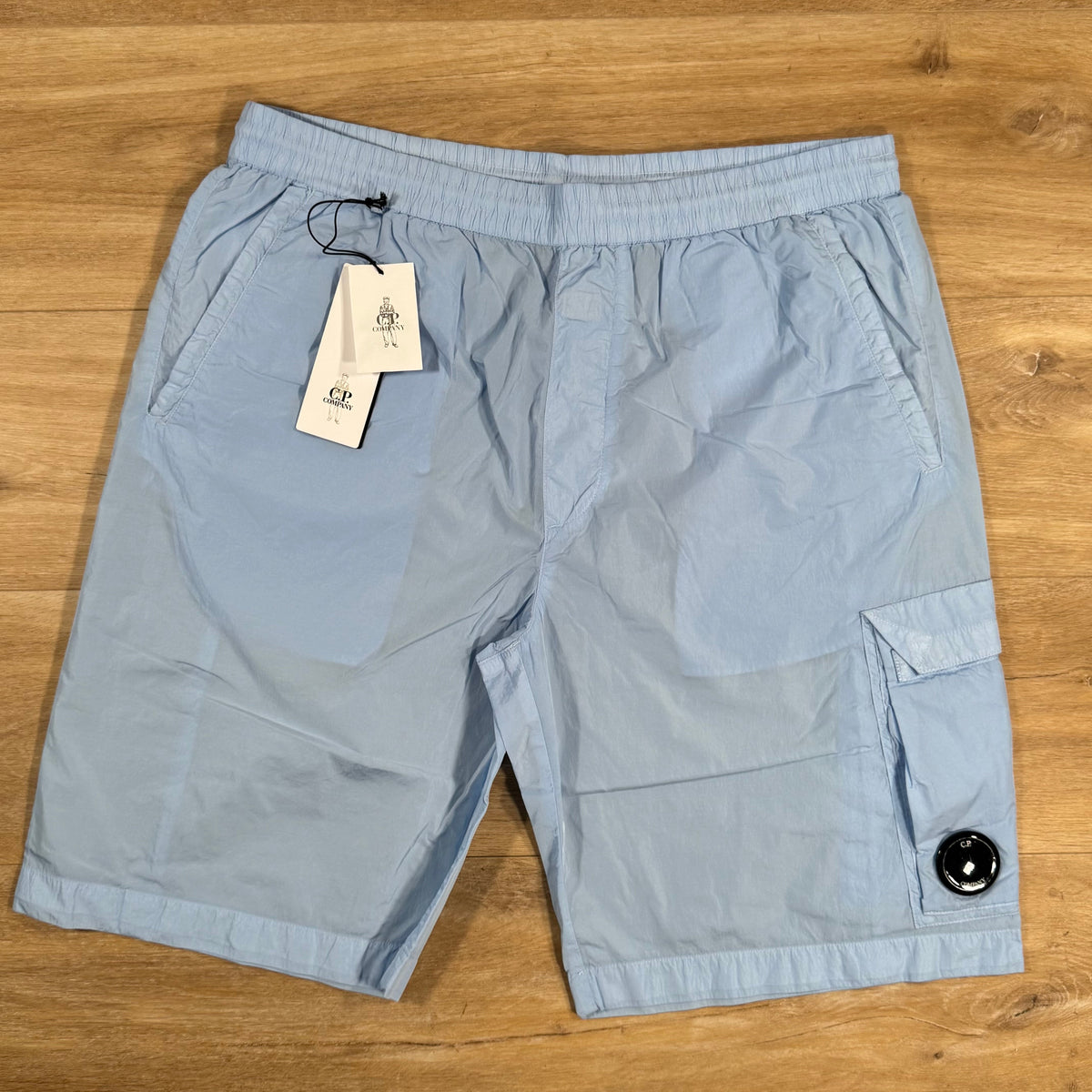 C.P. Company Chrome-R Cargo Shorts in Cerulean - Light Blue