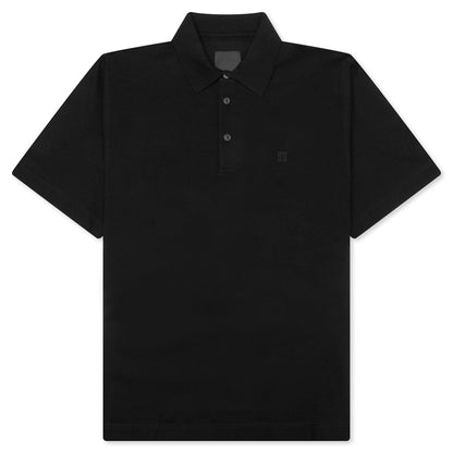 Polo in Cotton With 4G Detail - Black