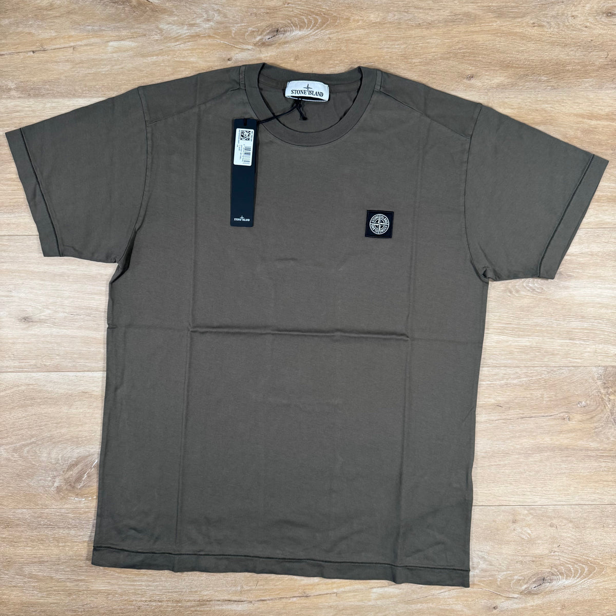 Stone Island Patch Logo T-Shirt in Military Green