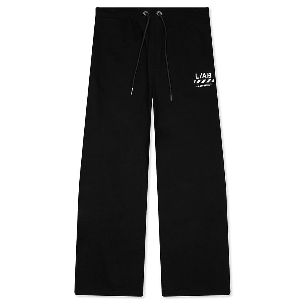 Core Diagonal Relaxed Sweatpants - Black