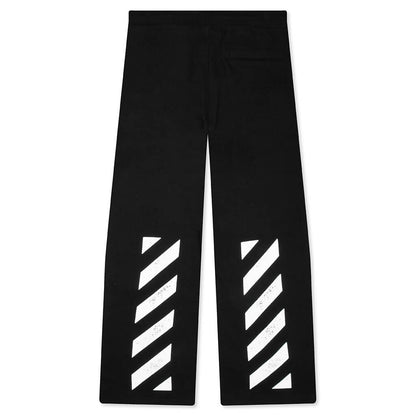 Core Diagonal Relaxed Sweatpants - Black