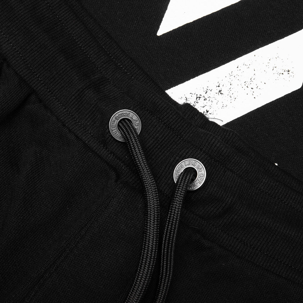 Core Diagonal Relaxed Sweatpants - Black