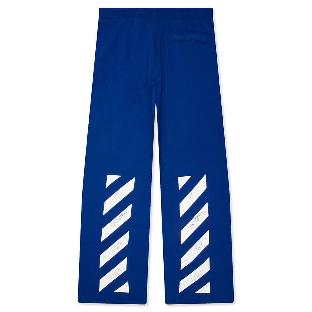 Core Diagonal Relaxed Sweatpants - Cobalt Blue