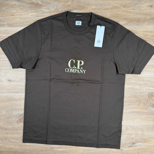 C.P. Company 30/2 Mercerized Jersey Twisted British Sailor T-Shirt in Ivy Green