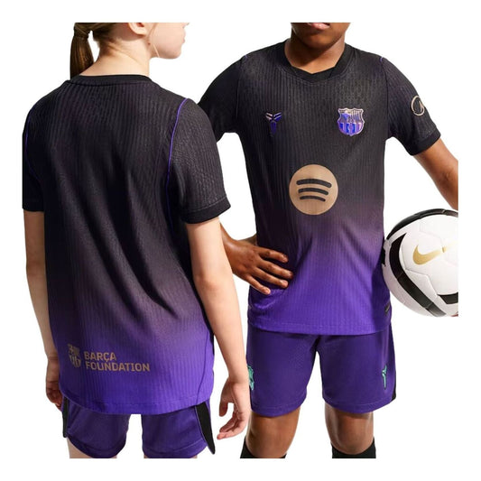 (GS) Nike Kobe x F.C. Barcelona 2026/27 Match Away Aero-FIT Authentic T-Shirt 'Field Purple Black Metallic Gold' II1852-505