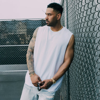 Dean Sleeveless Tee - White